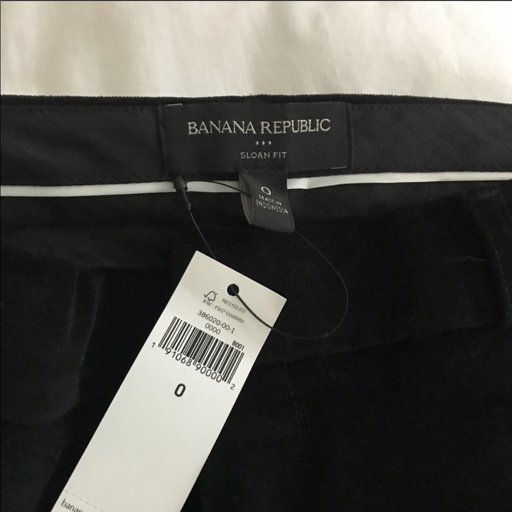 NEW Banana Republic Sloan Velvet Pants, size 0